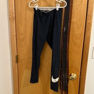 Nike Black leggings with White Swoosh
